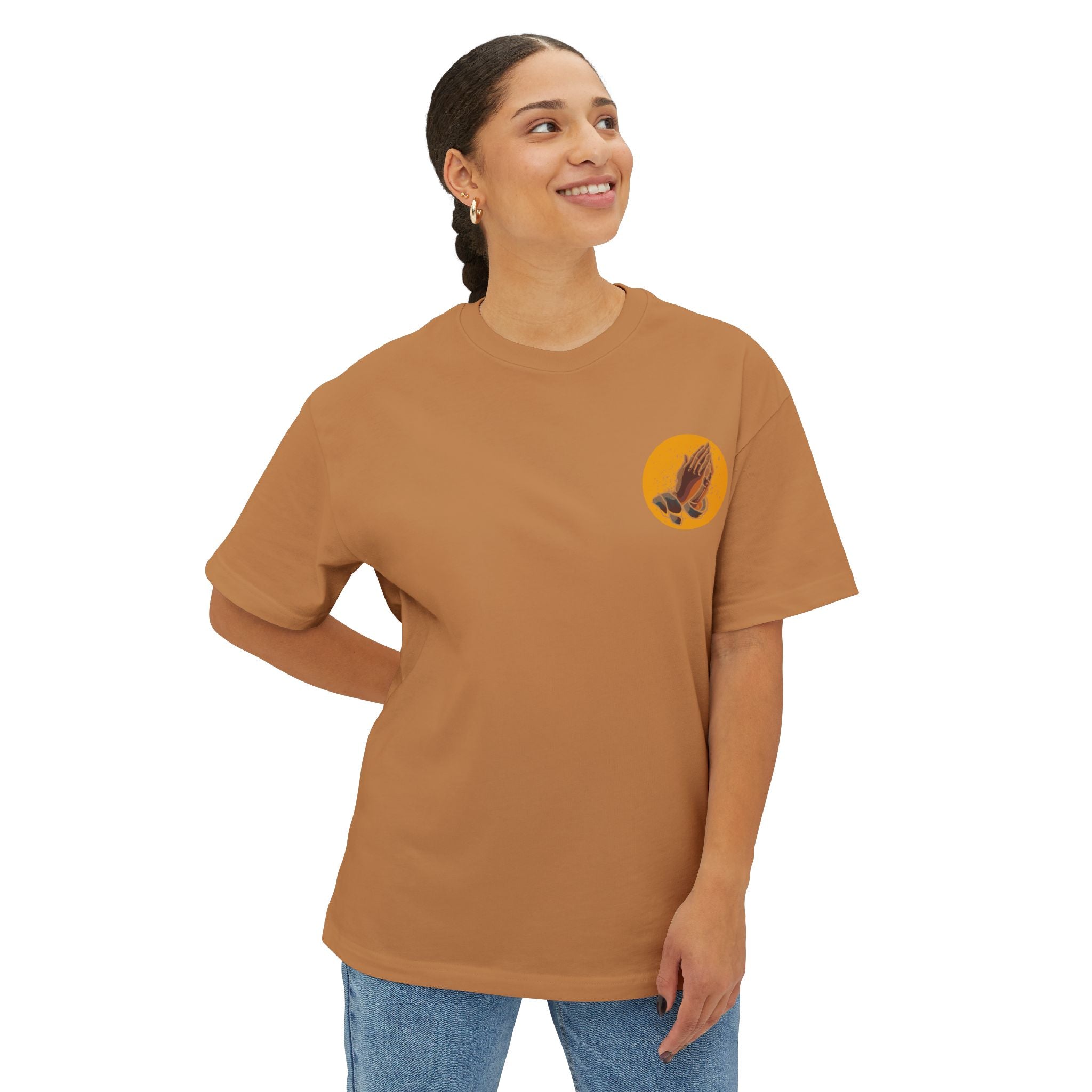 Pray For Sun Logo Oversized Boxy Tee Toast