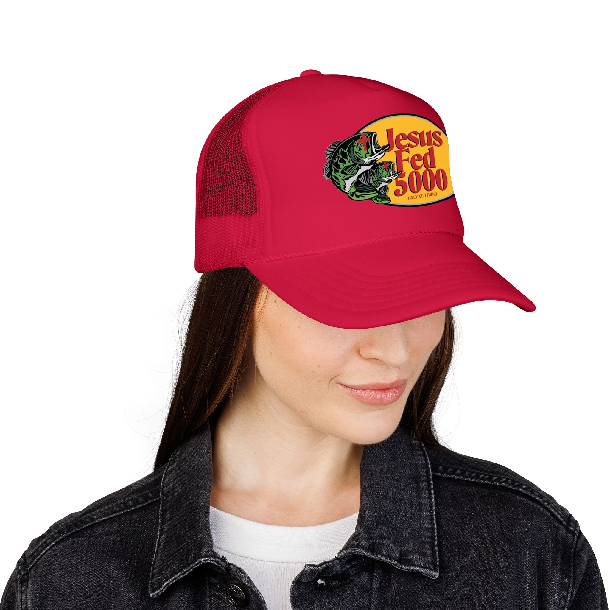 Jesus Fed 5000 Trucker Hat Red