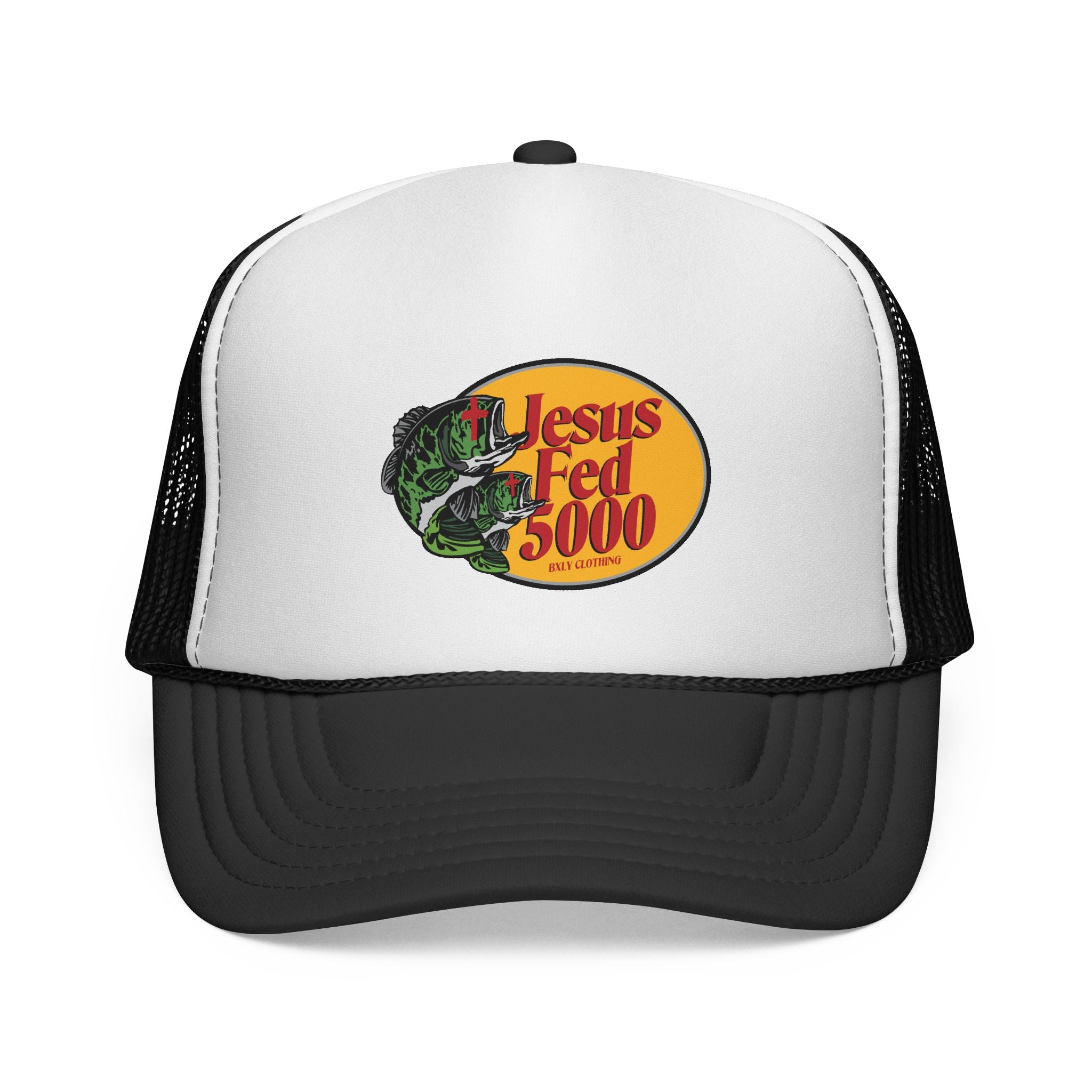 Jesus Fed 5000 Trucker Hat Black/White