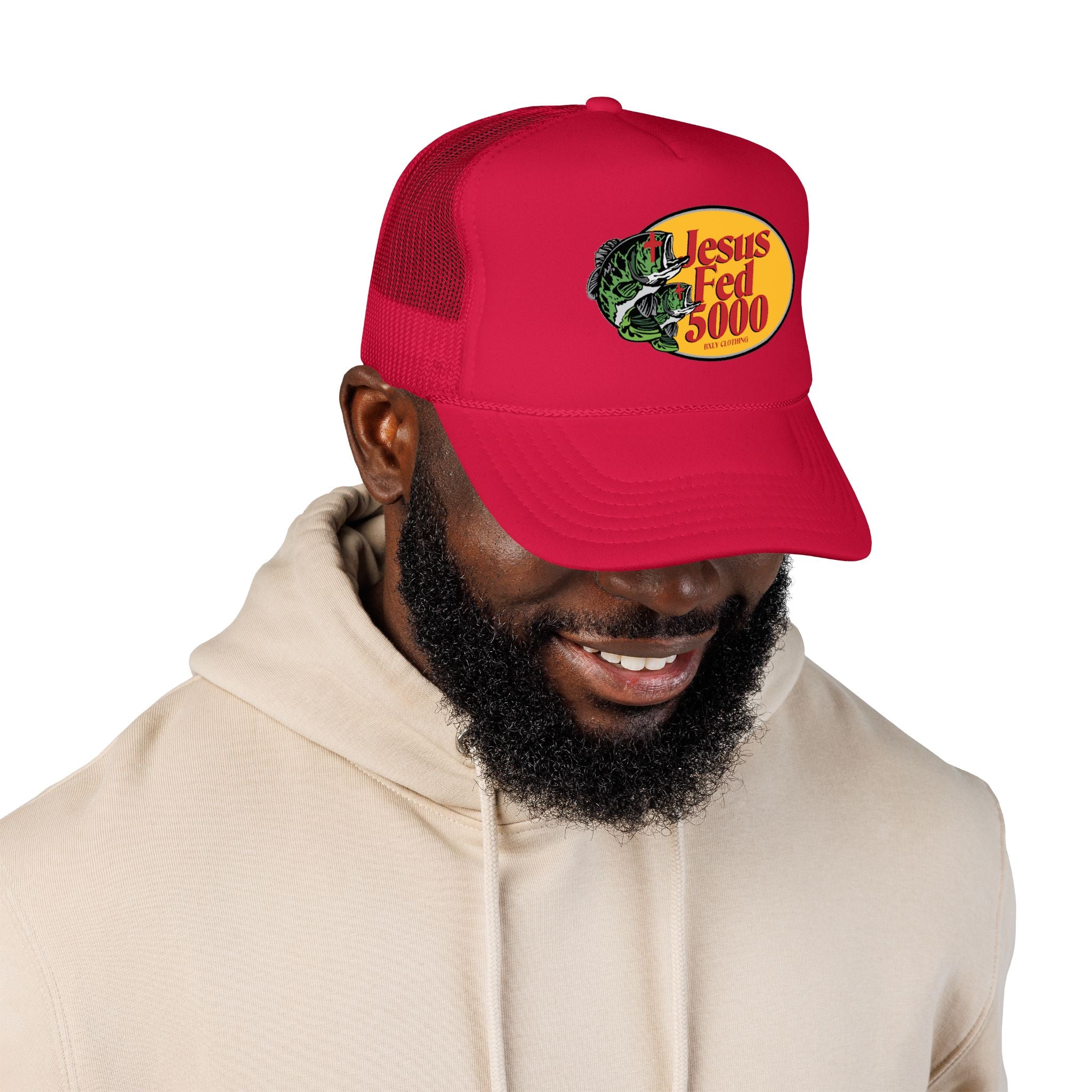 Jesus Fed 5000 Trucker Hat Red