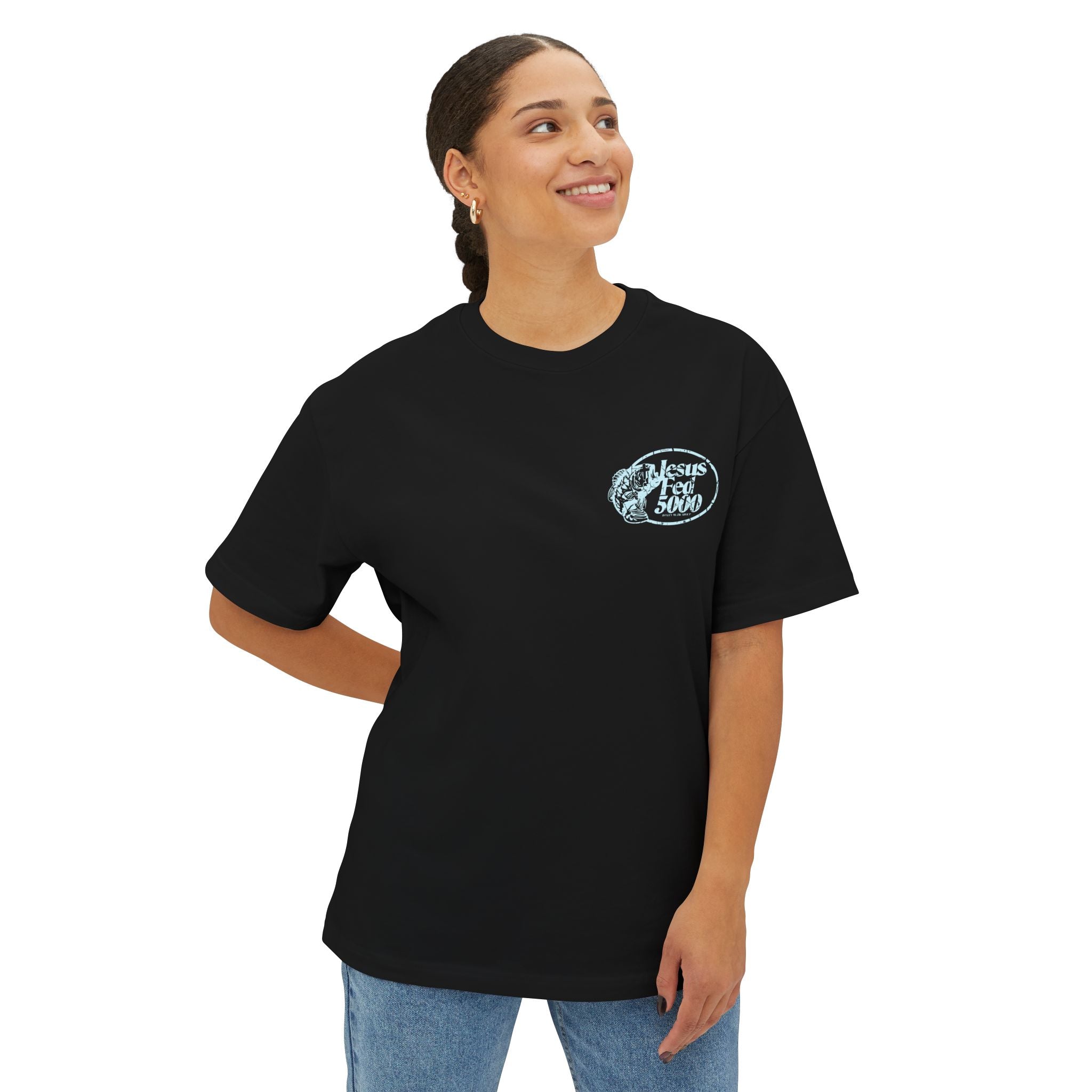 Jesus Fed 5000 Oversized Boxy Tee