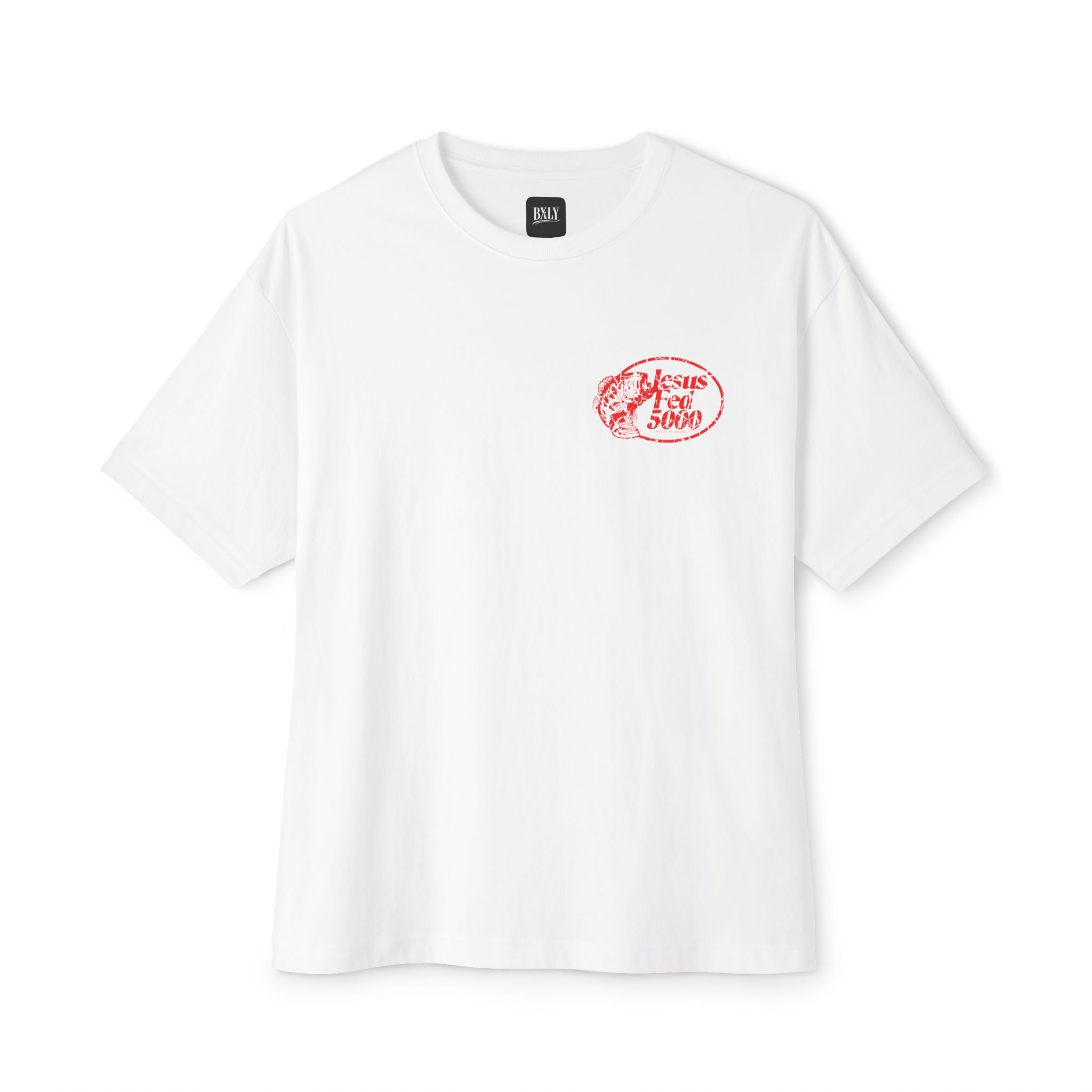 Jesus Fed 5000 Tee — Christian Graphic Boxy T‑Shirt