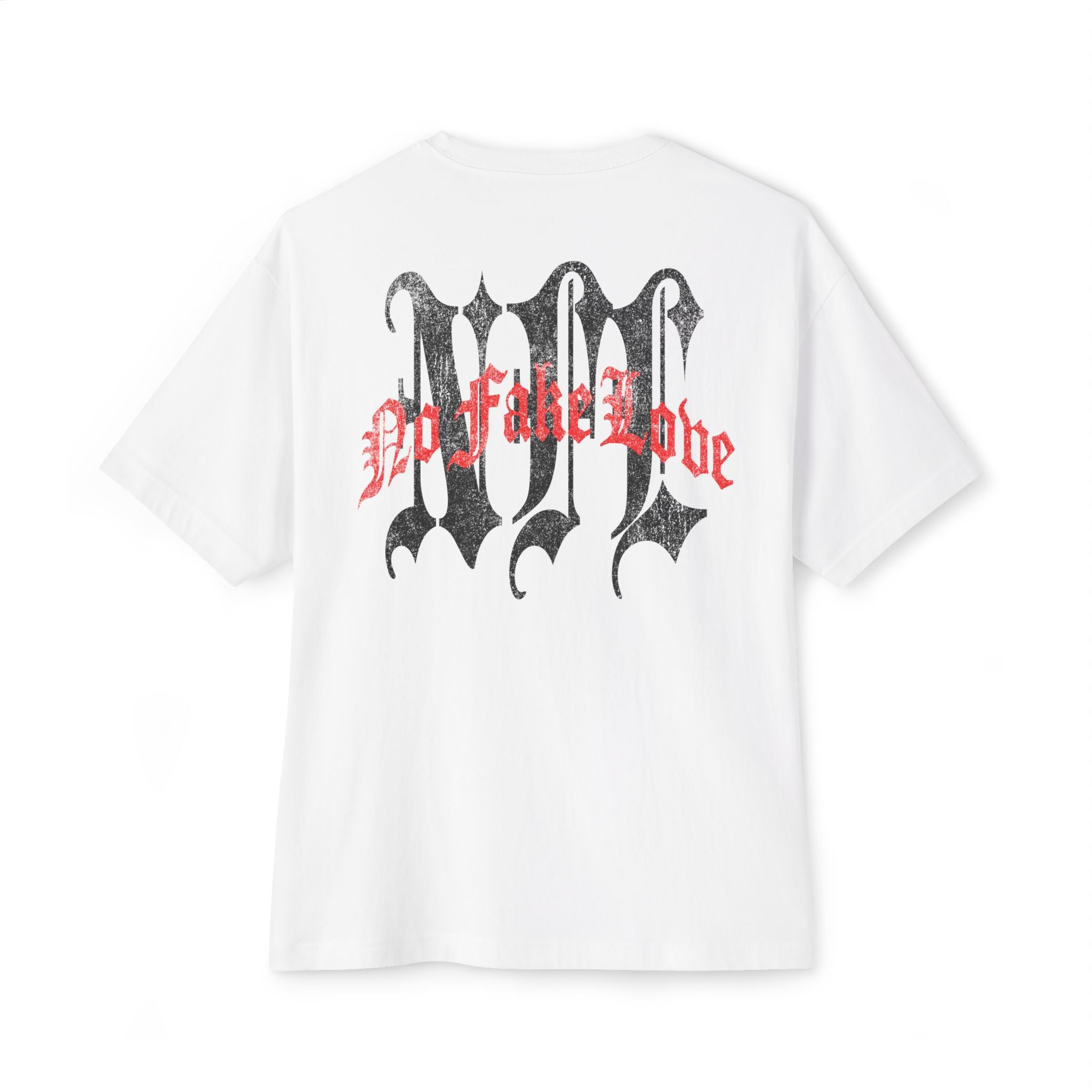 No Fate Love Graphic Tee — Gothic Oversized Boxy T-Shirt