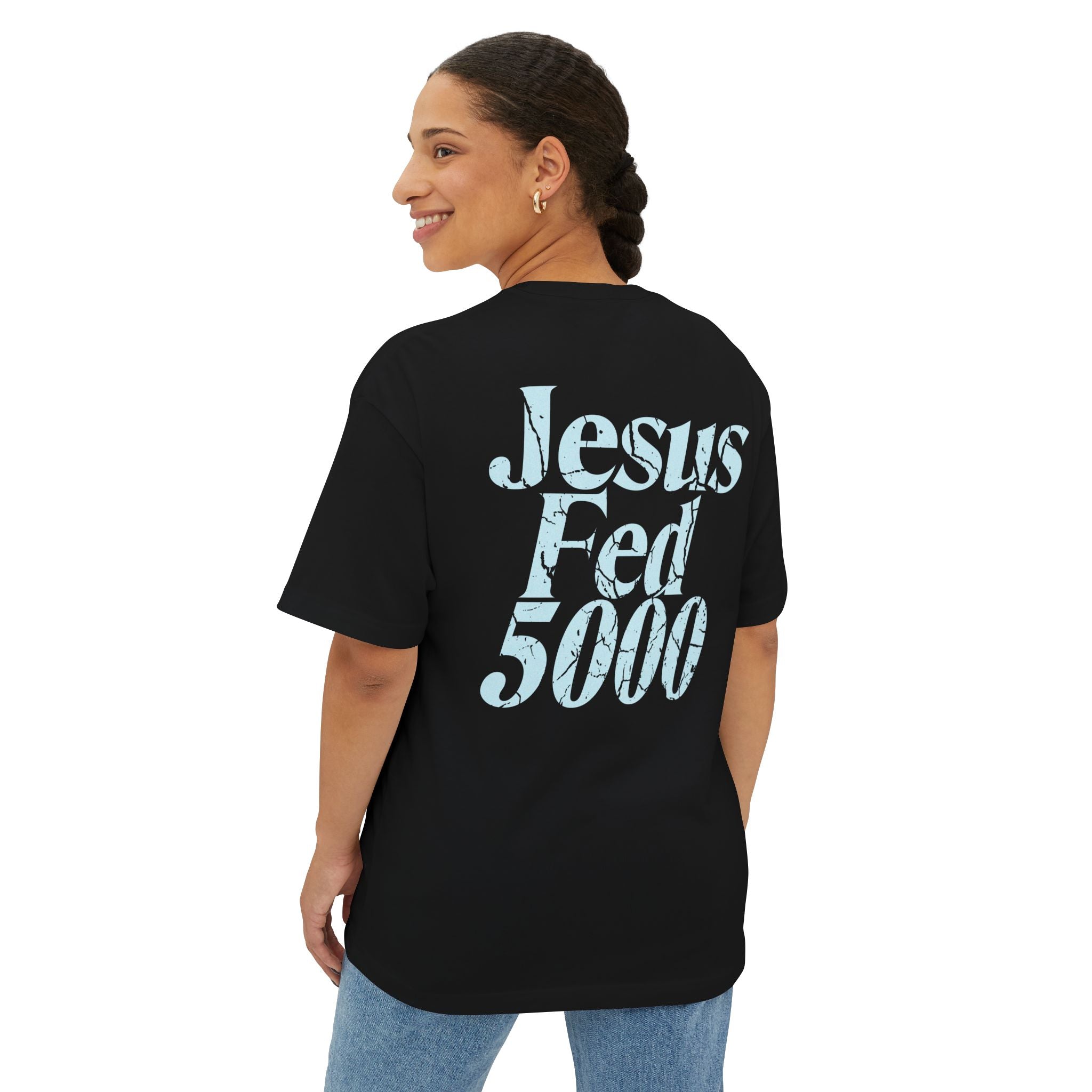 Jesus Fed 5000 Oversized Boxy Tee
