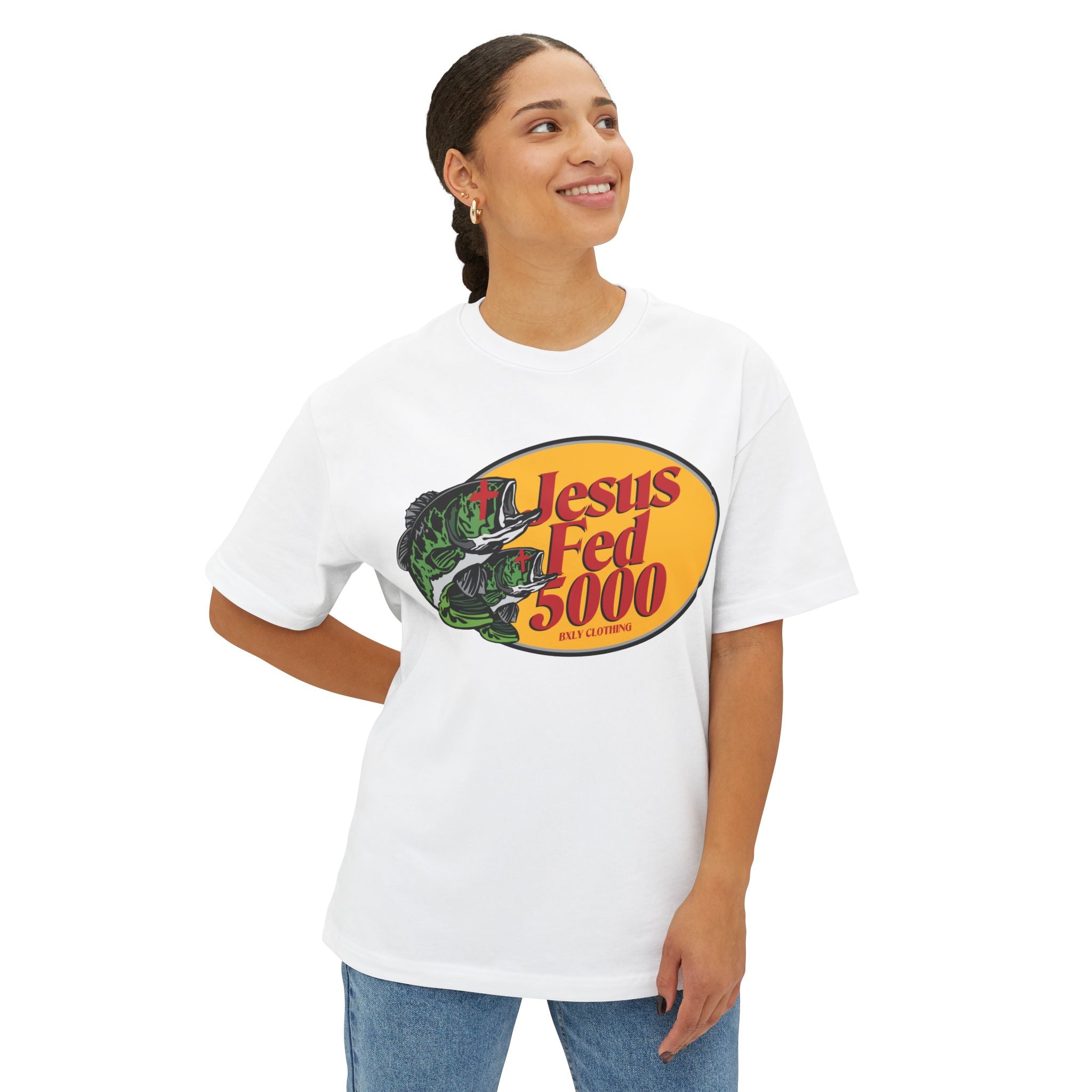 Jesus Fed 5000 Tee — Vintage Fish & Loaves Christian Graphic T-Shirt